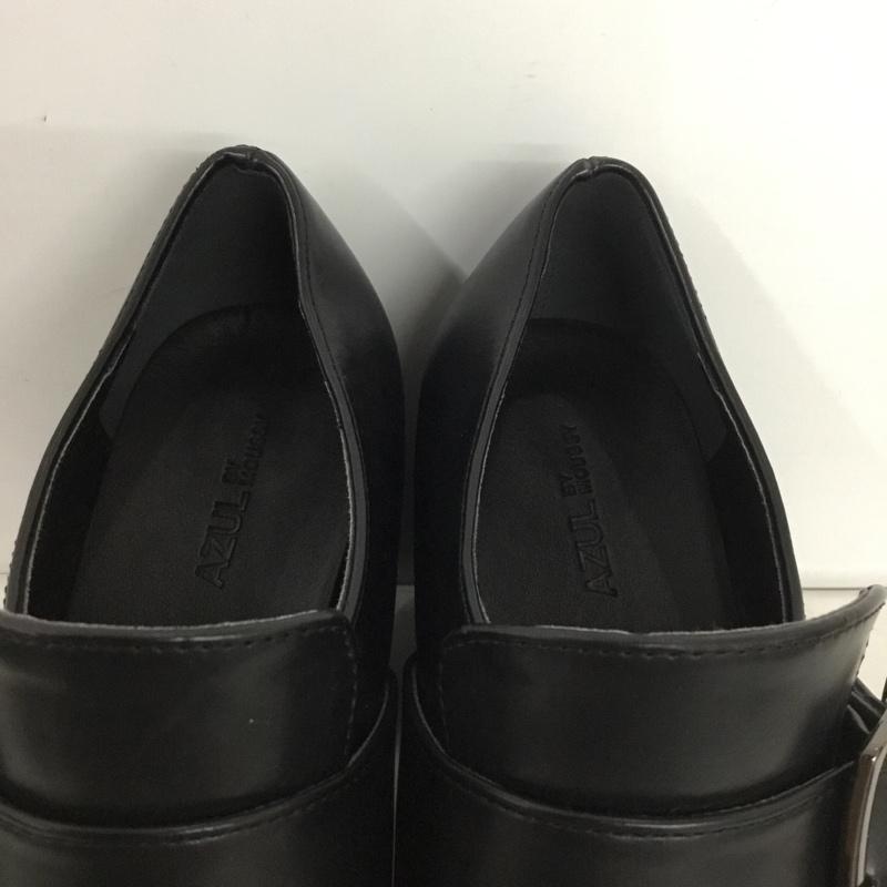 アズールバイマウジー AZUL BY MOUSSY ローファー ローファー 厚底ローファー ヒール M 無地 黒 / ブラック /  レディース USED 古着 中古 10151278