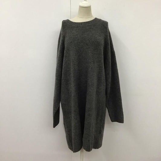 ザラ ZARA ワンピース ひざ丈スカート 2142 152 922 ニットワンピース M 無地 灰 / グレー /  レディース USED 古着 中古 10121880