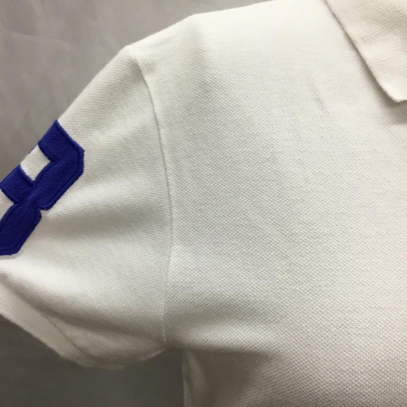ラルフローレン RALPHLAUREN ポロシャツ 半袖 半袖ポロシャツ カラーシャツ 半袖カットソー M ロゴ、文字 白 / ホワイト /  レディース USED 古着 中古 10115787