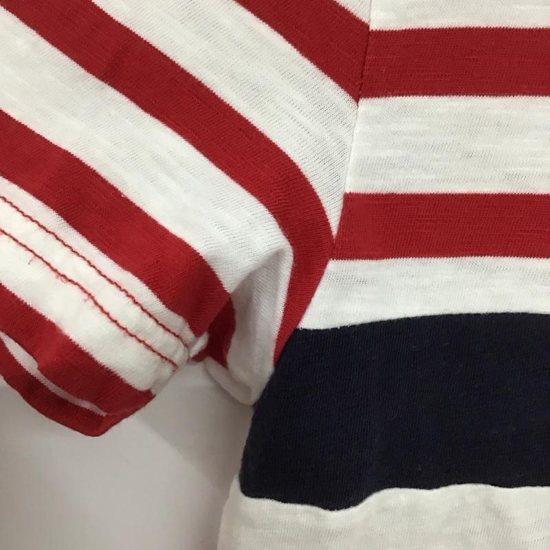 トミーヒルフィガー TOMMY HILFIGER Tシャツ 半袖 半袖カットソー プリントTシャツ クルーネックカットソー ボーダー M ボーダー柄 白 / ホワイト / X 黒 / ブラック / X 青 / ブルー / X 赤 / レッド /  メンズ USED 古着 中古 10133113