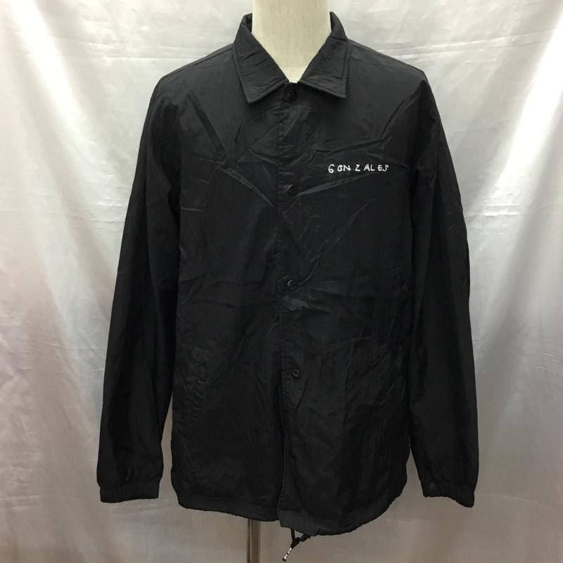 マーク・ゴンザレス Mark Gonzales ジャケット、上着 ジャケット、ブレザー ナイロンジャケット カラージャケット アウター 前ボタン L ロゴ、文字 黒 / ブラック /  メンズ USED 古着 中古 10121073