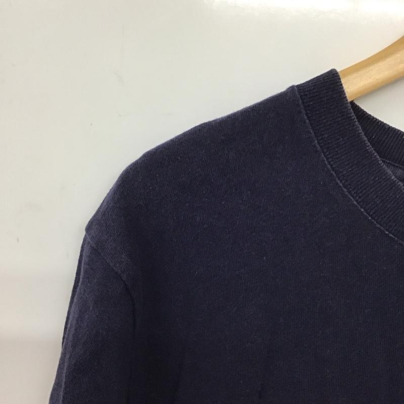 インヘリット INHERIT Tシャツ 半袖 半袖カットソー プリントTシャツ クルーネックカットソー M プリント 紺 / ネイビー /  メンズ USED 古着 中古 10132276