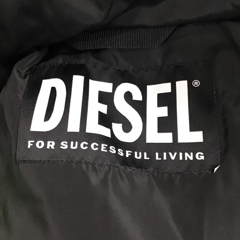 ディーゼル DIESEL ジャケット、上着 ジャンパー、ブルゾン ジップアップジャケット アウター ダウンジャケット L ロゴ、文字 黒 / ブラック /  メンズ USED 古着 中古 10115926
