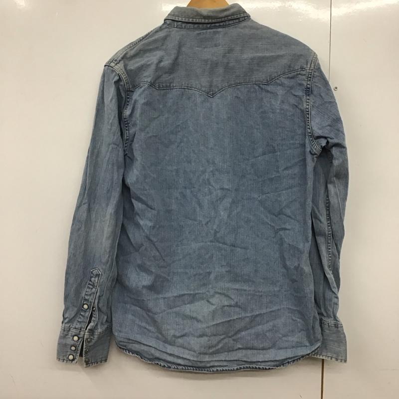 ラングラー Wrangler シャツ、ブラウス 長袖 長袖シャツ 無地シャツ カラーシャツ デニムシャツ 復刻 XXL 無地 インディゴ / インディゴ /  メンズ USED 古着 中古 10143177