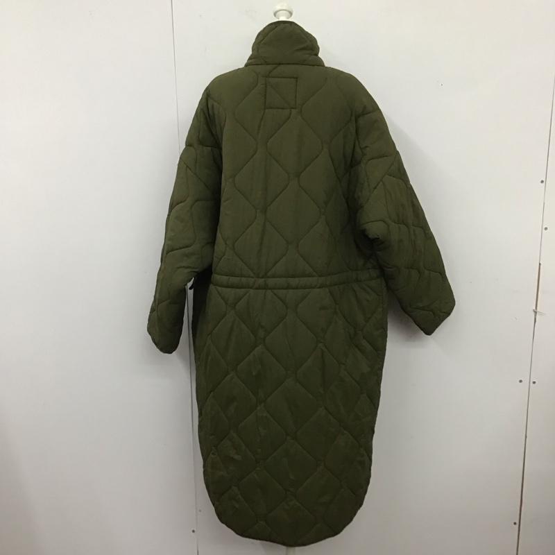 ザラ ZARA ジャケット、上着 ジャケット、ブレザー キルティングジャケット スタンドカラージャケット ボタン前開ジャケット M 無地 カーキ / カーキ /  レディース USED 古着 中古 10124740