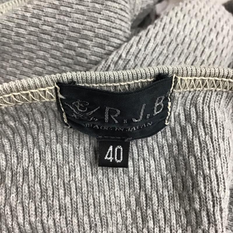 アールジェイビー R.J.B カットソー 長袖 長袖カットソー Vネックカットソー サーマル 40 プリント 灰 / グレー /  メンズ USED 古着 中古 10126045