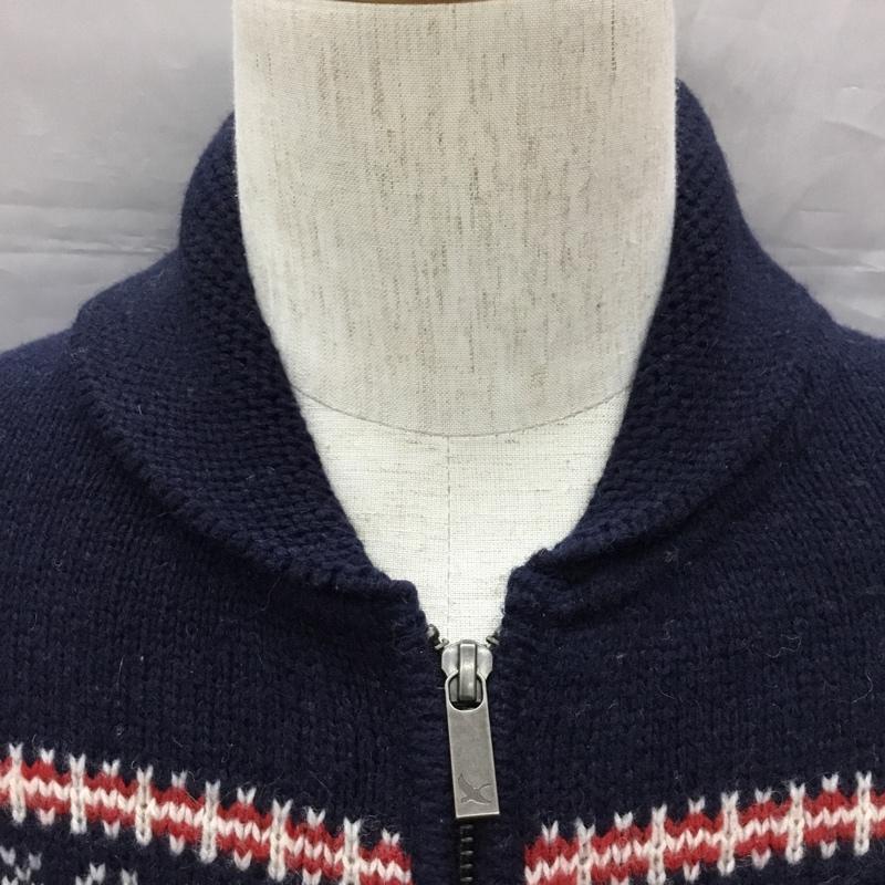 エディーバウアー Eddie Bauer ニット、セーター 長袖 長袖ジップアップニット アウター セーターニットジャケット M 総柄 マルチカラー / マルチカラー /  メンズ USED 古着 中古 10113318