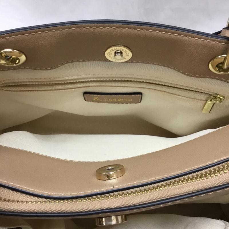 アンドシュエット & chouette ハンドバッグ ハンドバッグ 2WAY ショルダー ロゴ、文字 ベージュ / ベージュ / X 金 / ゴールド /  レディース USED 古着 中古 10117616