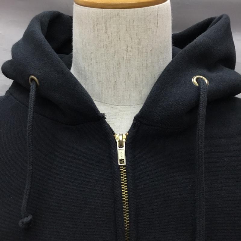 チャンピオン Champion パーカー 長袖 長袖パーカー フード付きパーカー プリントスウェット トレーナー L 無地 黒 / ブラック /  メンズ USED 古着 中古 10121798