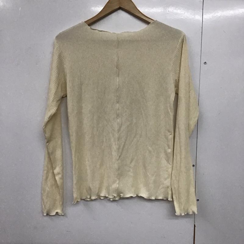 ディスコート Discoat カットソー 長袖 FREE 無地 アイボリー / アイボリー /  レディース USED 古着 中古 10142862