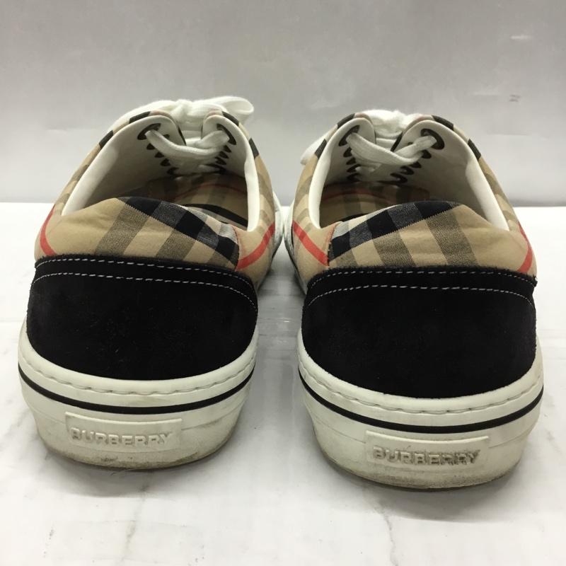 バーバリーロンドン Burberry London スニーカー スニーカー ローカット チェック 箱有 42 ロゴ、文字 黒 / ブラック / X 白 / ホワイト / X ベージュ / ベージュ / X 赤 / レッド /  メンズ USED 古着 中古 10106880