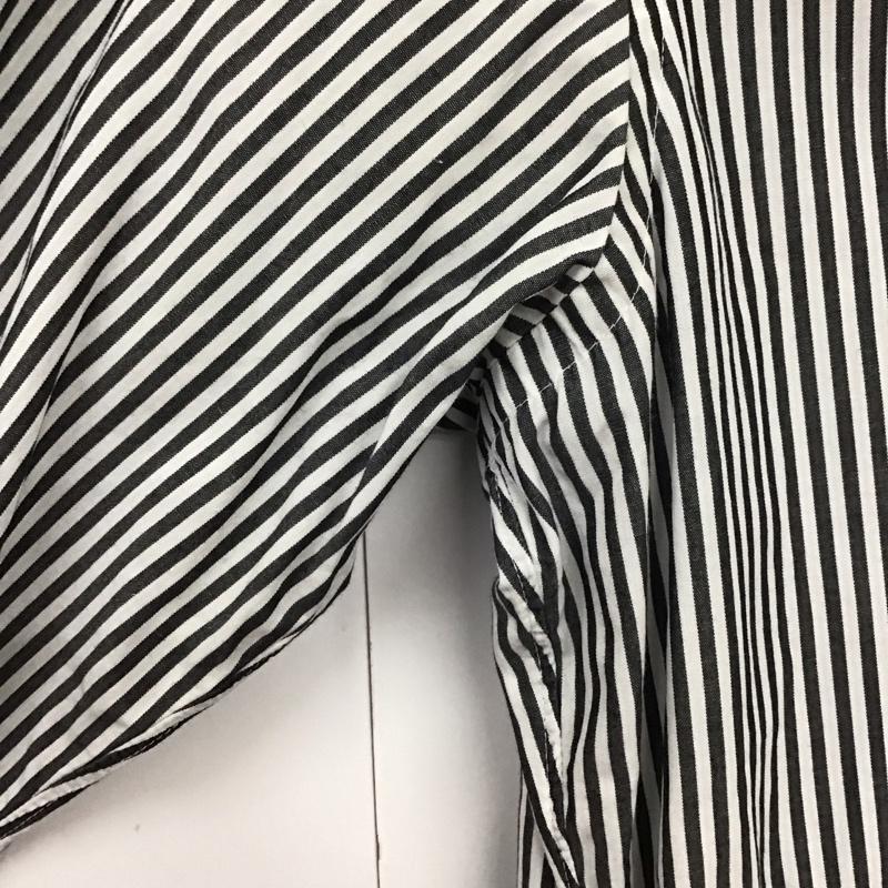 インディビジュアライズドシャツ INDIVIDUALIZED SHIRTS シャツ、ブラウス 長袖 長袖シャツ ストライプシャツ ボタンダウンシャツ ストライプ 白 / ホワイト / X 黒 / ブラック /  メンズ USED 古着 中古 10130724