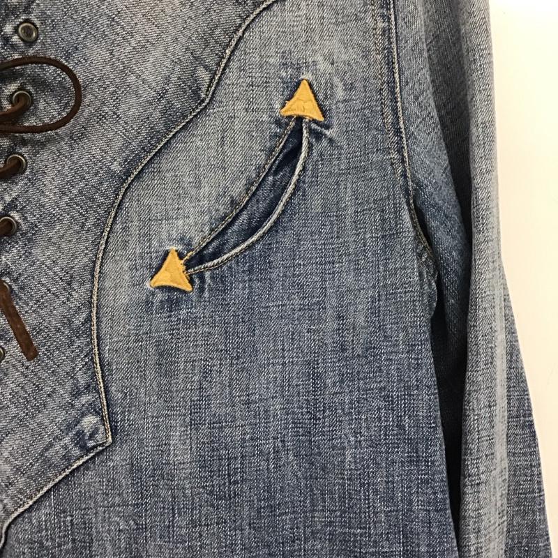 ダブルアールエル ラルフローレン RRL RALPH LAUREN ワンピース ひざ丈スカート 1 無地 水色 / ライトブルー /  レディース USED 古着 中古 10148430