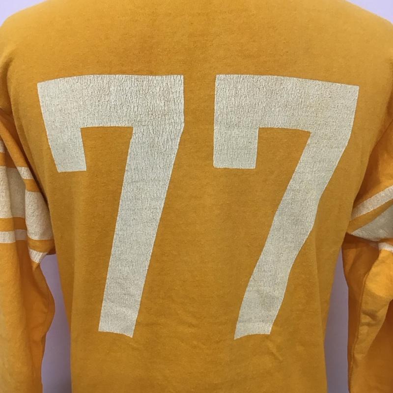 古着 USED カットソー 長袖 長袖カットソー クルーネックカットソー ロングスリーブカットソー プリントTシャツ M プリント 黄 / イエロー /  メンズ USED 古着 中古 10107531