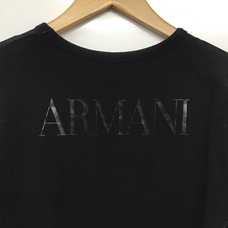 エンポリオアルマーニ EMPORIO ARMANI Tシャツ 半袖 半袖カットソー プリントTシャツ Vネックカットソー M ロゴ、文字 黒 / ブラック /  メンズ USED 古着 中古 10132300