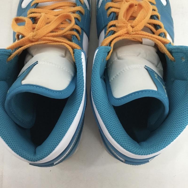 ナイキ NIKE スニーカー スニーカー DQ8426-400 AIR JORDAN 1 MID 28.5cm 28.5cm ロゴ、文字 白 / ホワイト / X 水色 / ライトブルー /  メンズ USED 古着 中古 10150420