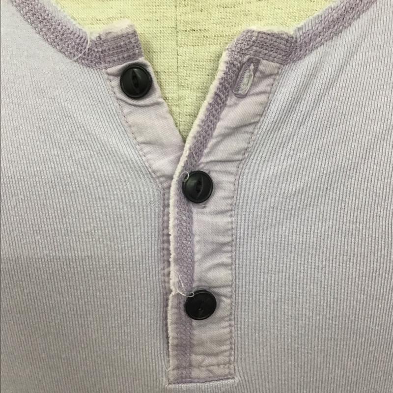 アールジェイビー R.J.B Tシャツ 半袖 ヘンリーネック 38 ワンポイント 紫 / パープル /  メンズ USED 古着 中古 10111858