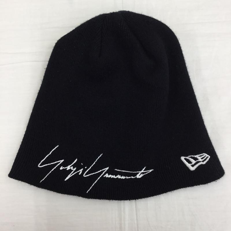 ヨウジヤマモト Yohji Yamamoto 帽子 ニット帽 HR-H39-567 NEW ERA ロゴ、文字 黒 / ブラック /  メンズ USED 古着 中古 10143474