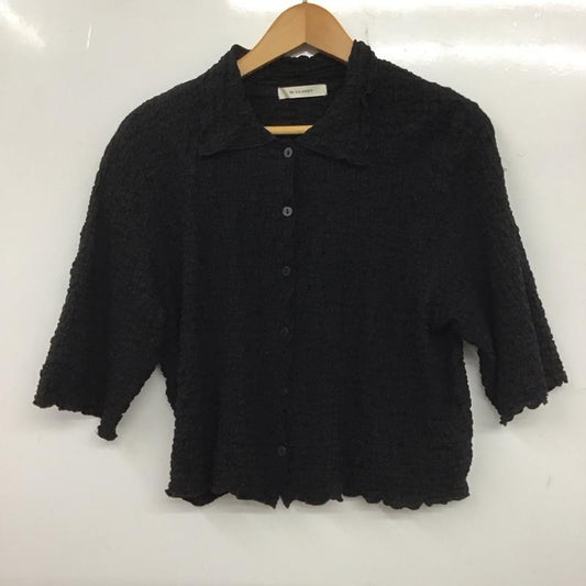 ダブルクローゼット w closet シャツ、ブラウス 半袖 340123 ショート丈 無地 黒 / ブラック /  レディース USED 古着 中古 10139111