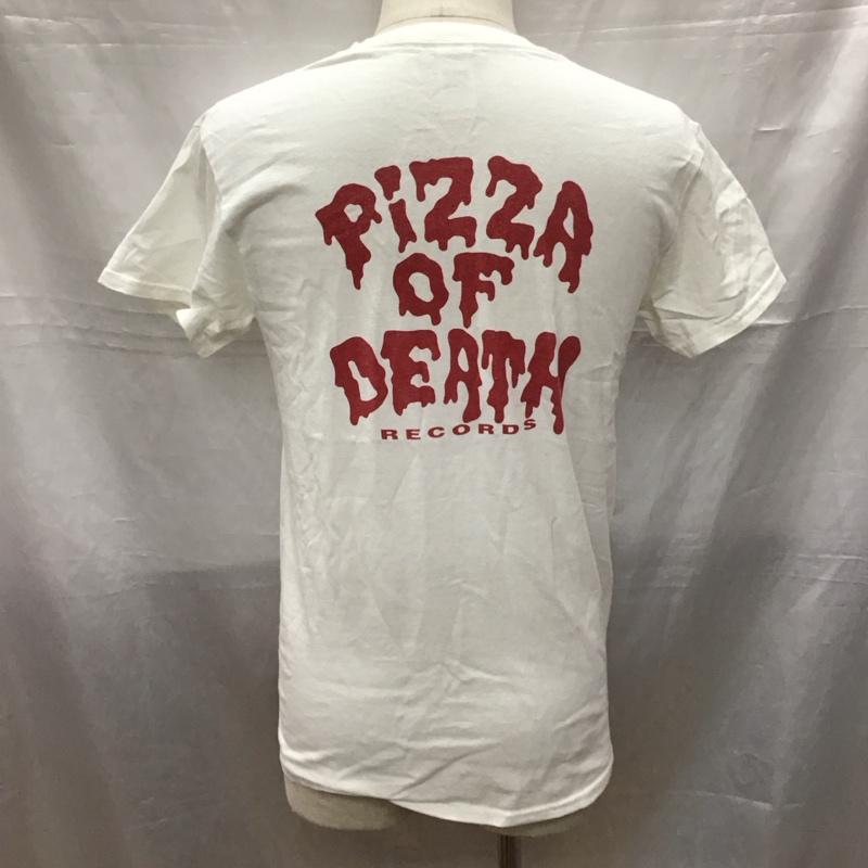 ギルダン GILDAN Tシャツ 半袖 クルーネック COUNTRY YARD PIZZA OF DEATH RECORDS S ロゴ、文字 白 / ホワイト /  メンズ USED 古着 中古 10117066