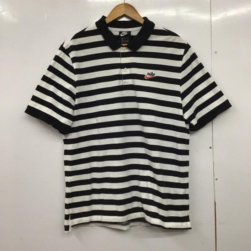 ナイキ NIKE ポロシャツ 半袖 ct5604-010 半袖ポロシャツ 半袖カットソー XXL ロゴ、文字 白 / ホワイト / X 黒 / ブラック /  メンズ USED 古着 中古 10148509