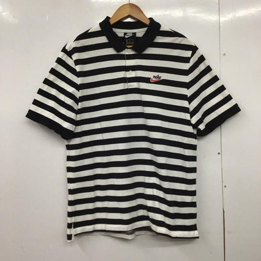 ナイキ NIKE ポロシャツ 半袖 ct5604-010 半袖ポロシャツ 半袖カットソー XXL ロゴ、文字 白 / ホワイト / X 黒 / ブラック /  メンズ USED 古着 中古 10148509