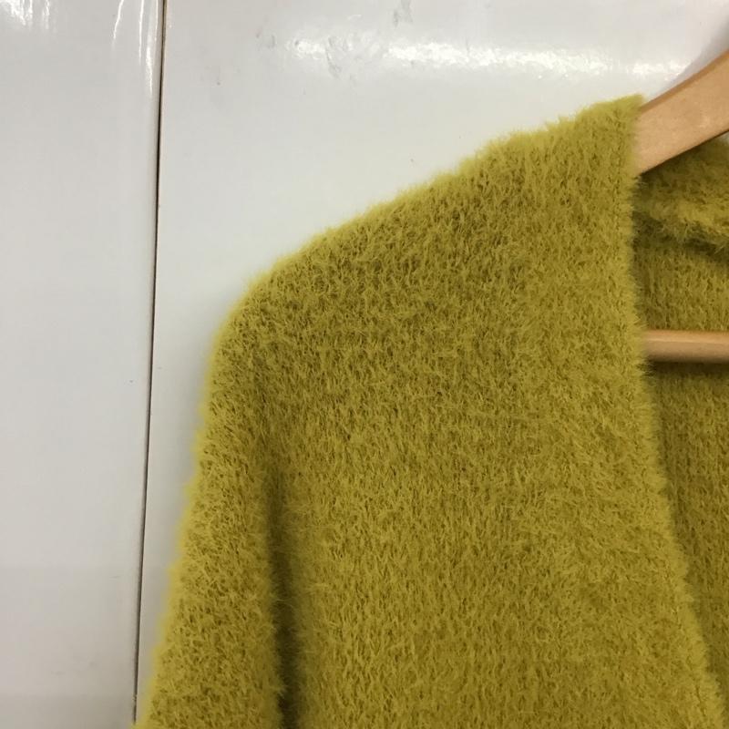 メランクルージュ Melan Cleuge カーディガン 長袖 L 無地 黄 / イエロー /  メンズ USED 古着 中古 10131051