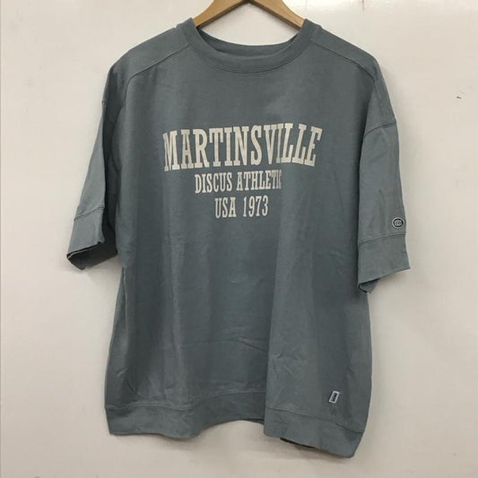 ディスカス アスレチック DISCUS ATHLETIC Tシャツ 半袖 3287-7768 BIG Tシャツ ROPE PICNIC R L ロゴ、文字 X プリント 水色 / ライトブルー /  レディース USED 古着 中古 10137038