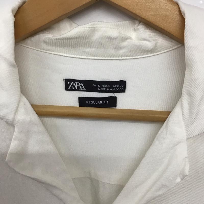 ザラ ZARA シャツ、ブラウス 半袖 半袖シャツ 無地シャツ カラーシャツ S 無地 白 / ホワイト /  メンズ USED 古着 中古 10132700