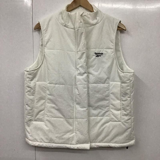 リーボック Reebok ベスト ベスト 中綿 ロゴ、文字 白 / ホワイト /  レディース USED 古着 中古 10130590