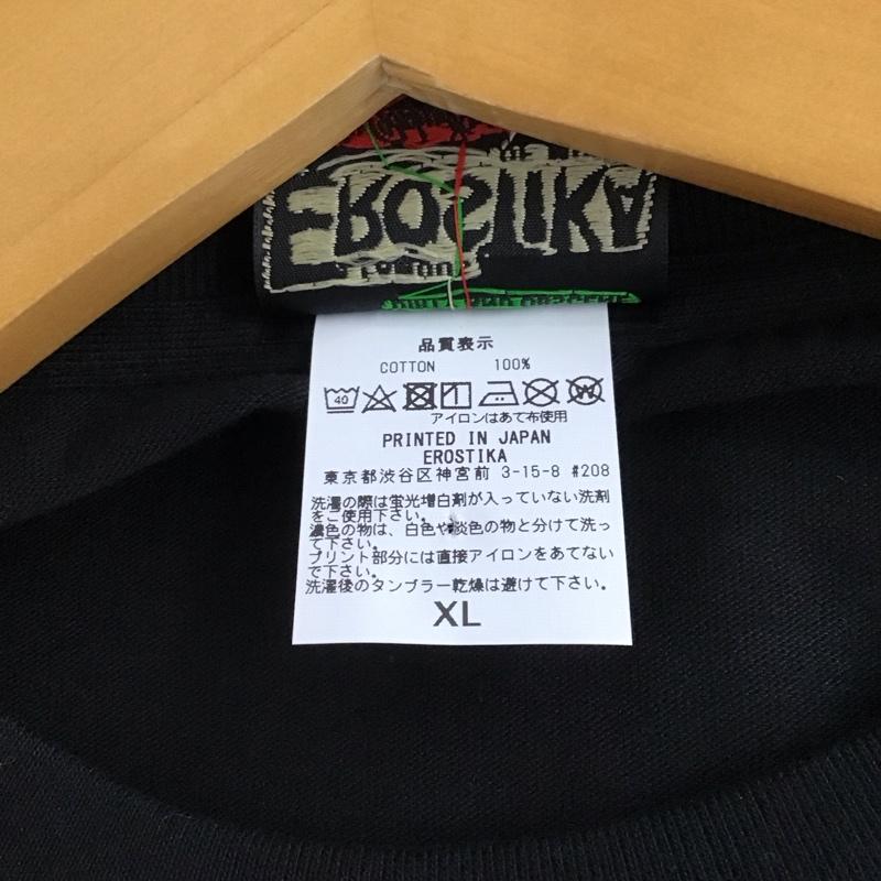 エロスティカ EROSTiKA Tシャツ 半袖 FLAVORS　フレーバーズ　フィギュア　Tシャツ XL プリント X ロゴ、文字 黒 / ブラック /  メンズ USED 古着 中古 10129931