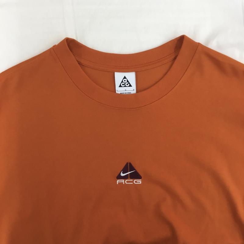 ナイキ NIKE Tシャツ 長袖 L ロゴ、文字 橙 / オレンジ /  メンズ USED 古着 中古 10110708