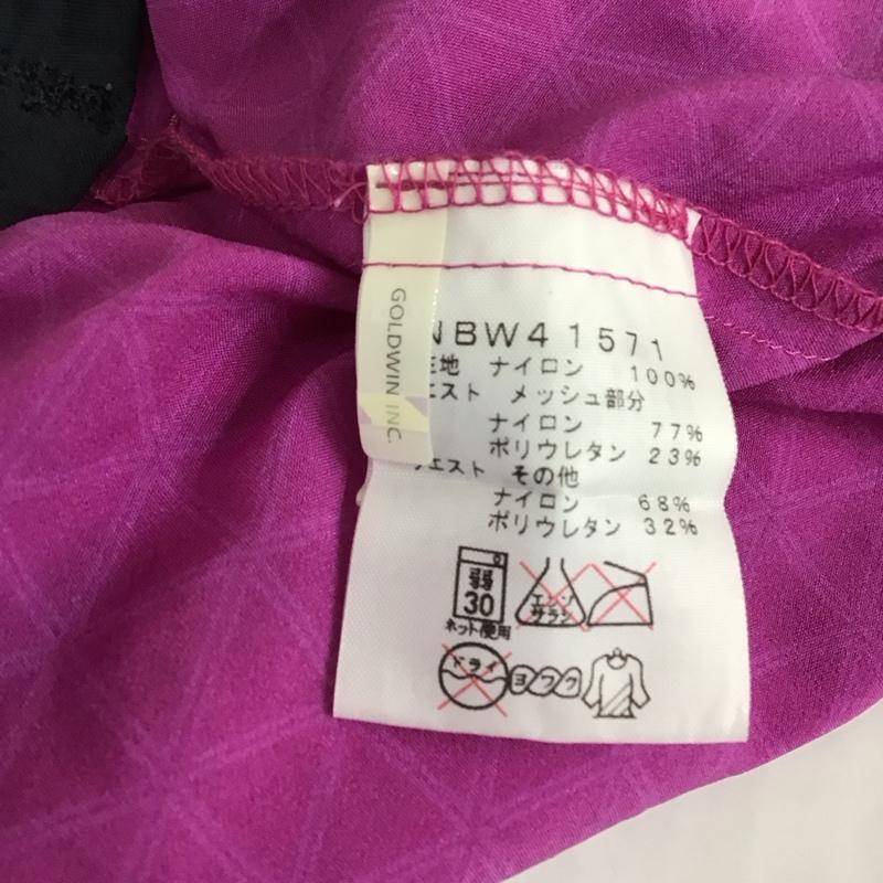 ザノースフェイス THE NORTH FACE パンツ ショートパンツ NBW41571 ノベルティーフライウェイトレーシングショート アウトドア L ロゴ、文字 紫 / パープル / X 黒 / ブラック /  レディース USED 古着 中古 10118718