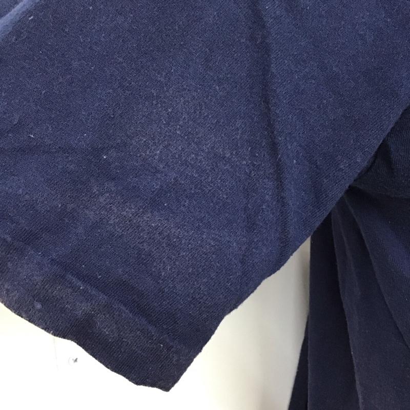 アディダス adidas Tシャツ 半袖 80年代 万国旗タグ USA製 ロゴ、文字 紺 / ネイビー /  メンズ USED 古着 中古 10118125