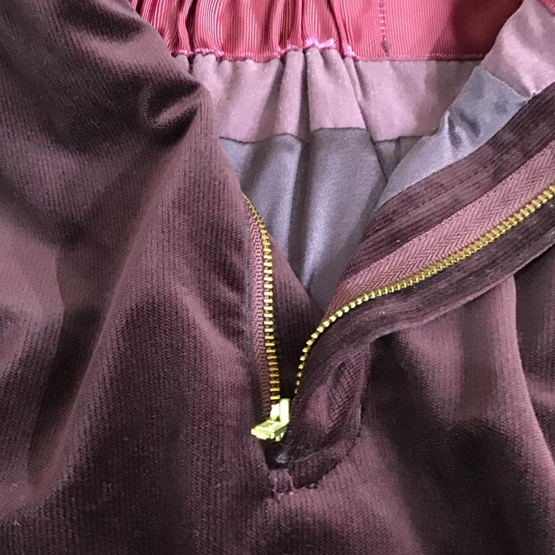 ミスティウーマン mysty woman スカート ひざ丈スカート 133-67322 ベルト付き M 無地 えんじ / ワインレッド /  レディース USED 古着 中古 10118805