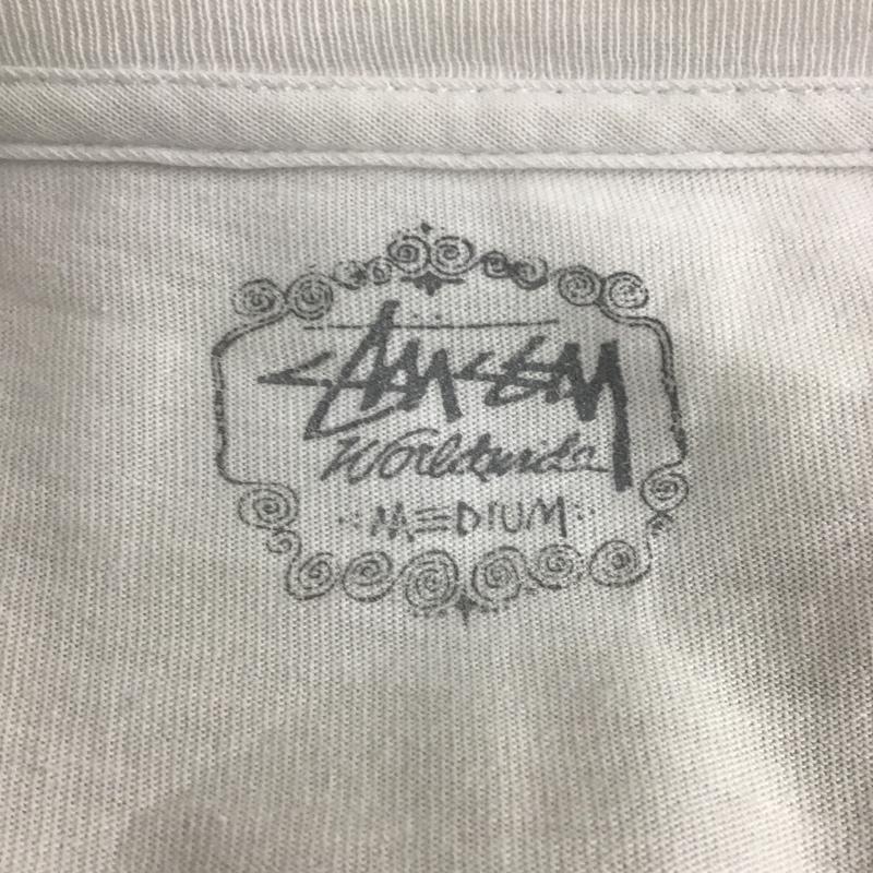 ステューシー STUSSY Tシャツ 半袖 プリント M プリント 白 / ホワイト /  メンズ USED 古着 中古 10106086