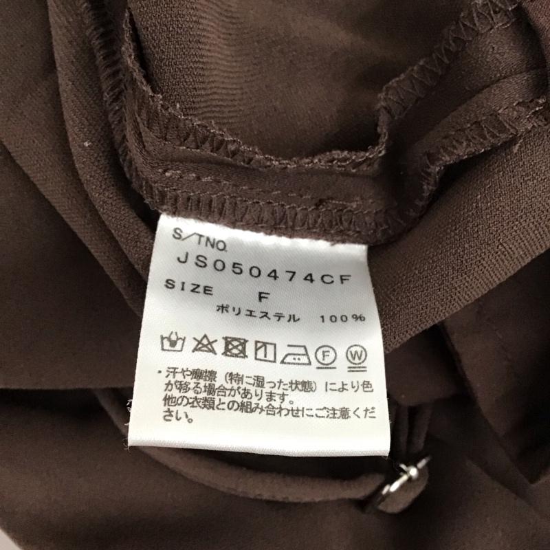 ジーナシス JEANASIS ボトムス ボトムス JS050474CF キャミサロペ サイドオープン FREE 無地 茶 / ブラウン /  レディース USED 古着 中古 10122361
