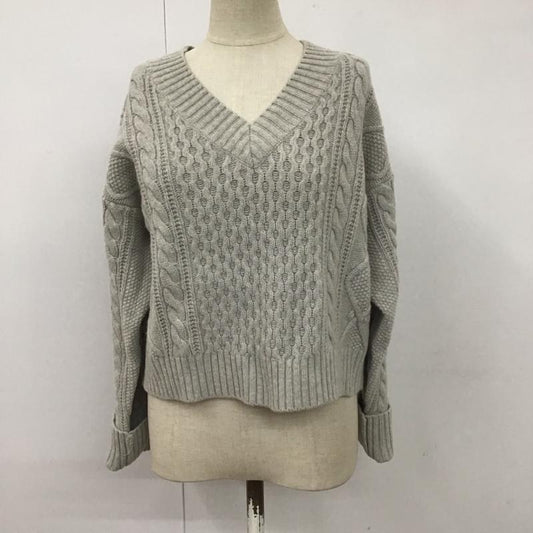 ローリーズファーム LOWRYS FARM ニット、セーター 長袖 LF619085AD バックリボン FREE  灰 / グレー /  レディース USED 古着 中古 10112940