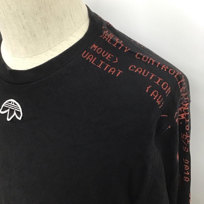 アディダス adidas Tシャツ 長袖 DM9690 Alexander Wang ロンT ロゴ、文字 黒 / ブラック /  メンズ USED 古着 中古 10107958