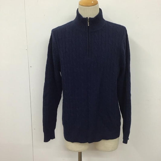 エルエルビーン L.L.Bean ニット、セーター 長袖 ハーフジップ S 無地 紺 / ネイビー /  メンズ USED 古着 中古 10111723