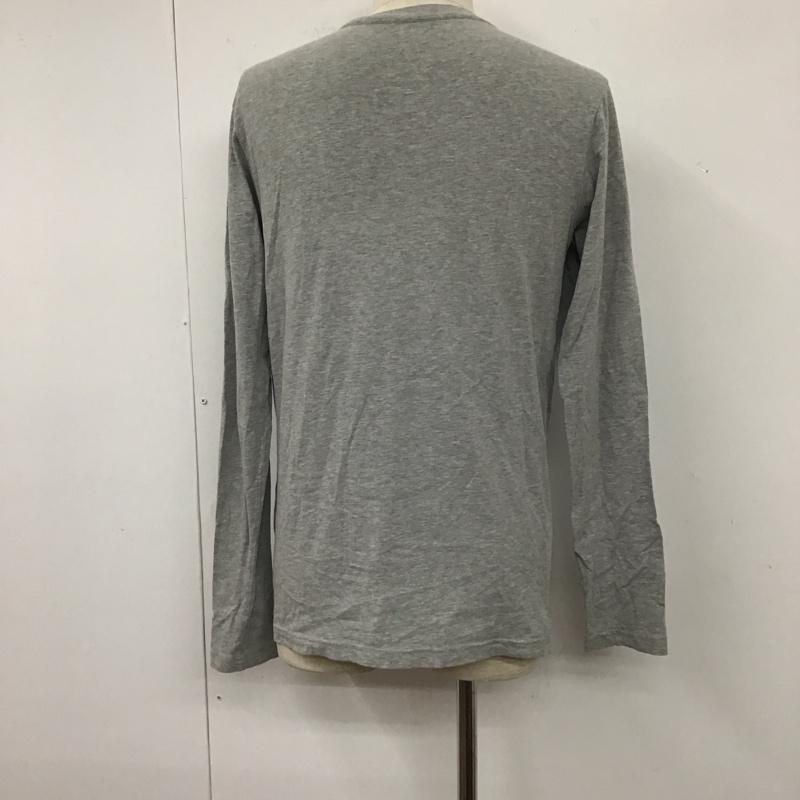 ナイキ NIKE カットソー 長袖 長袖カットソー クルーネックカットソー プリントTシャツ ロングスリーブカットソー M ロゴ、文字 灰 / グレー /  メンズ USED 古着 中古 10111108