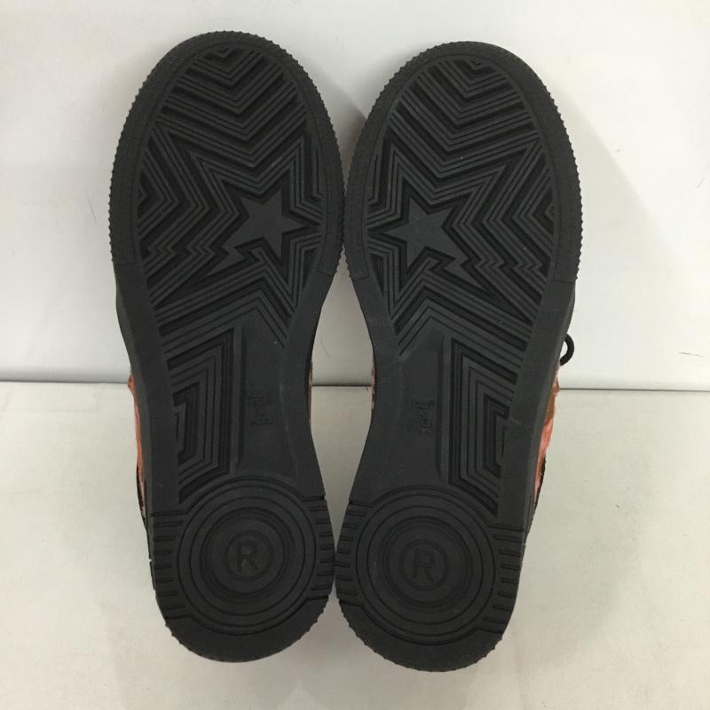 アベイシングエイプ A BATHING APE カジュアルシューズ カジュアルシューズ BAPE CREEP STA 箱有 24cm 25FW レオパードカモ 24.0cm 総柄 桃 / ピンク /  レディース USED 古着 中古 10145445