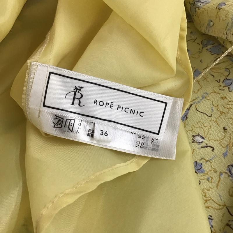 ロペピクニック ROPE  PICNIC ワンピース ロングスカート GDE-52070-B 小花柄ハイウエストワンピース 長袖 36 花柄 黄 / イエロー /  レディース USED 古着 中古 10117221