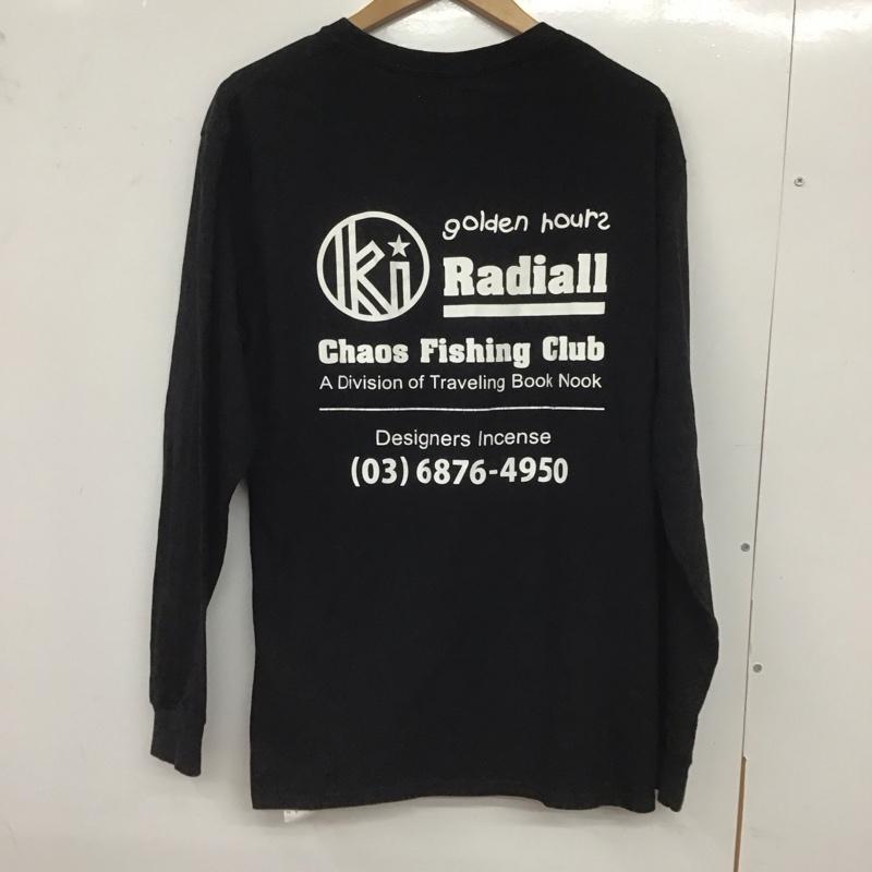 ラディアル RADIALL Tシャツ 長袖 長袖カットソー プリントカットソー クルーネック M ロゴ、文字 黒 / ブラック /  メンズ USED 古着 中古 10128666