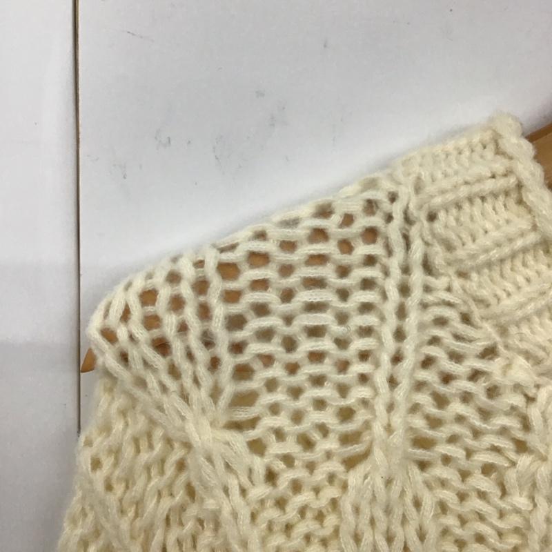 ザラ ZARA ニット、セーター 長袖 M 無地 白 / ホワイト /  レディース USED 古着 中古 10130335