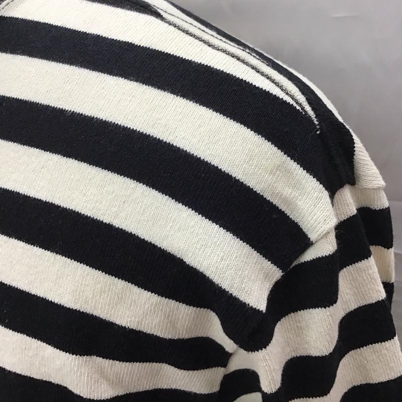 ギャングスタービル GANGSTERVILLE カットソー 長袖 長袖カットソー ヘンリーネックカットソー ロングスリーブカットソー XL ボーダー柄 白 / ホワイト / X 黒 / ブラック /  メンズ USED 古着 中古 10113155