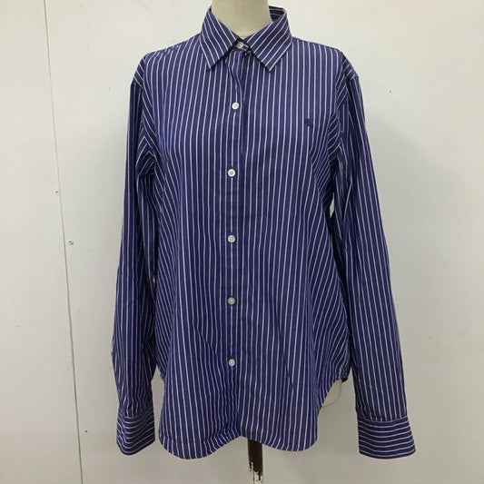 ラルフローレン RALPHLAUREN シャツ、ブラウス 長袖 長袖シャツ ストライプシャツ カジュアルシャツ ストライプシャツ S ストライプ 白 / ホワイト / X 青 / ブルー /  レディース USED 古着 中古 10110228