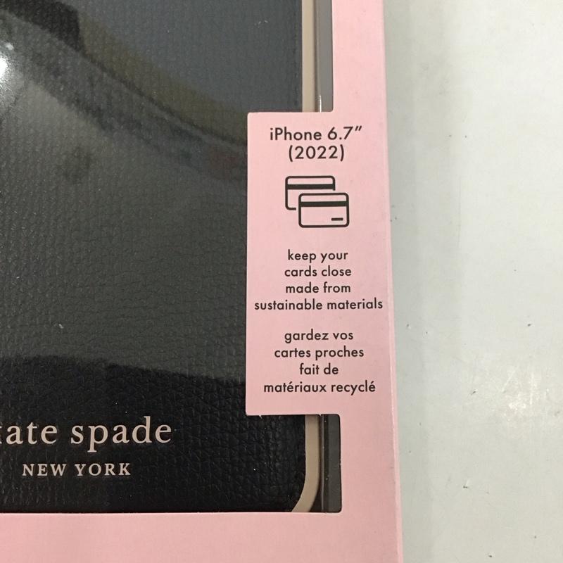 ケイトスペード Kate Spade ファッション小物 ファッション小物 KSIPH-256-BPLVM iPhone14Plus iPhoneケース 手帳型 無地 黒 / ブラック /  レディース USED 古着 中古 10122803