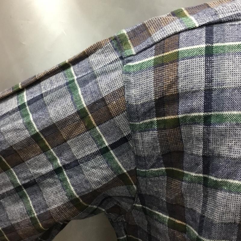 古着 USED シャツ、ブラウス 長袖 長袖シャツ チェックシャツ カラーシャツ 長袖カットソー 古着 フランス グランパシャツ 42 チェック マルチカラー / マルチカラー /  メンズ USED 古着 中古 10109590