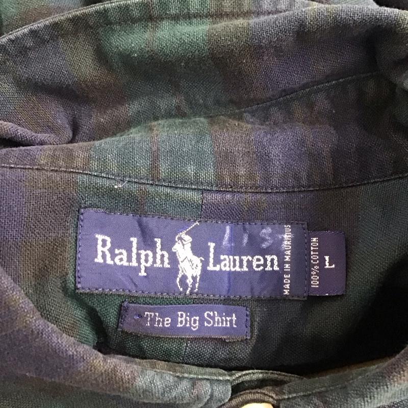 ラルフローレン RALPHLAUREN シャツ、ブラウス 長袖 ボタンダウン コットン チェック L ワンポイント マルチカラー / マルチカラー /  メンズ USED 古着 中古 10145215